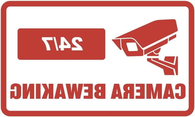 Bewaking Stickers - Cameratoezicht waarschuwing - Beveiliging verhogen - Waterafstotend Vinyl - 30 x 18 cm - Rood