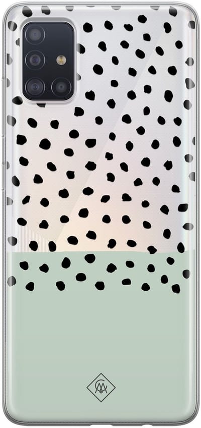 Casimoda® hoesje - Geschikt voor Samsung A51 - Blue Spots - Backcover - Siliconen/TPU - Blauw
