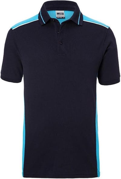 James and Nicholson Heren Werkkleding niveau 2 Polo (Marine / Turquoise)