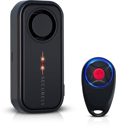 Securely Fietsalarm met Afstandsbediening Model 2025 – 113 dB – IP66 Waterbestendig – 3D Bewegingssensor – 7 Gevoeligheidsstanden – 3 Geluidsniveaus – Anti-Diefstal Alarm voor Fiets, Fatbike, E-bike, Scooter, Step, Motor en Camper
