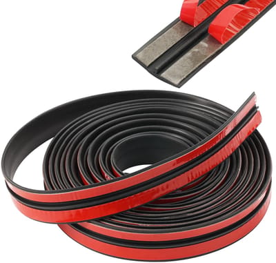 Dailygoods- Afdichtingsstrip 5 M - T-Vormige Afdichtingsstrip - Zelfklevende Deurafdichting - Rubberen Profiel - Warmte-isolatie - Bescherming tegen Regenwater - Autoafdichting