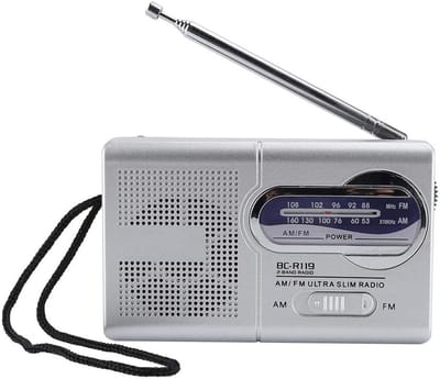 Radio op Batterijen - Met Koptelefoonaansluiting - AM FM Radio - Kleine Draagbare Radio - Batterij Radio - Radio op Batterijen voor Rampen - Noodradio - Zakradio - 9.6*5.8*2.3cm