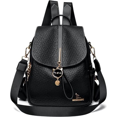 Sac à dos tendance et polyvalent pour femme, sac à dos simple et polyvalent de grande capacité pour étudiante, sac à bandoulière simple