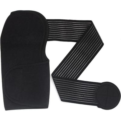 1 Ensemble Support d'Épaule Support de la Coiffe des Rotateurs Soulagement de la Douleur Manchon de Compression Orthopédique pour Femmes Hommes Protection contre les Blessures Sportives noir