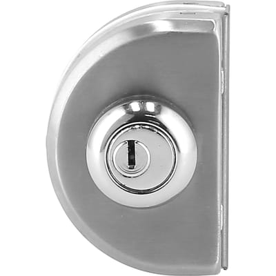 Serrure de porte coulissante push-pull en verre d'épaisseur 1012 mm, serrure de sécurité antivol avec 3 clés pour la maison gray