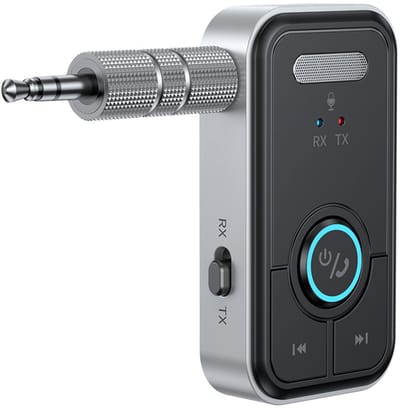 Bluetooth Transmitter & Receiver 5.4 – Handsfree Bellen, Muziek Streamen & AUX Adapter – 2 in 1 Draadloze Audio – Bluetooth Ontvanger