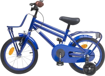 Kinderfiets 12 Inch - Klassieke Fiets - Buiten Spelen - Stevig Stalen Frame - 85-100 cm Hoogte - Donkerblauw