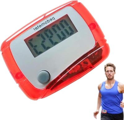 Digitale Stappenteller - Wandel teller - Activiteiten bijhouden - Automatische bewegingsdetectie - 55 x 38 cm - Rood