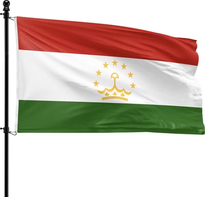 VlagDirect - Tadzjiekse vlag - Tadzjikistan vlag - 90 x 150 cm.