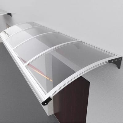 Deurluifel Buiten - Regenkap Huis - Entree Beschermen - Efficiënte Waterafvoer - 65cm tot 150cm - Transparant