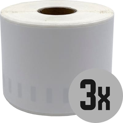 DULA Dymo Compatible labels - Wit - 1933087 - 2112288 - Duurzame grote magazijnetiketten - 3 rollen - 190 x 59 mm - 170 labels per rol