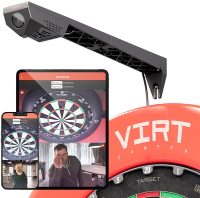 Target Darts Virt Dartboard Camera Systeem met Dubbele HD Camera voor Dartbord - Inclusief 2,5m USB-C Kabel en 3 Maanden DartCounter App - Muur en MOD Compatibel - 1200 gram