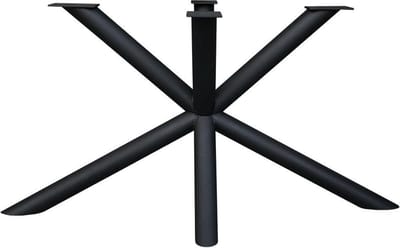 FLE - Stalen matrix zwart spinpoot lengte 150 cm bij 74 cm, hoogte 73 cm en buis ø 7,6 cm