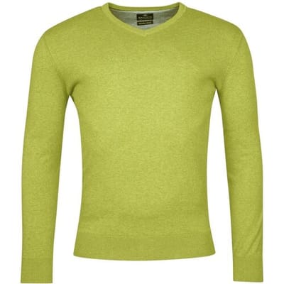Baileys Trui Uni V-Neck Cotton Single Knit Pastel Lime / male