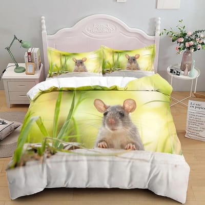 Collection de housses de couette Fashion Lovely Rats Boys UK Simple Double Queen US Jumeau Plein King Size Parmi Avec Collection de Linge de Lit EU single(135x200cm)