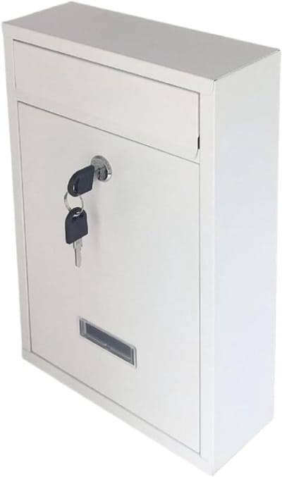 Brievenbus - Postbus buiten - Post ontvangen - Moderne look - 32 x 215 cm - Wit