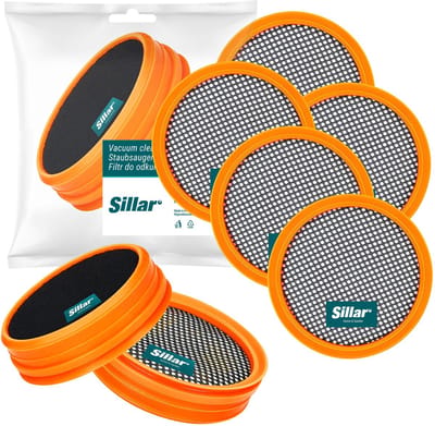 Sillar, set 5 filters voor stofzuiger, wasbaar stofzuigerfilter, vervanging FC8009 / CP0948, geschikt voor steelstofzuiger Philips SpeedPro 5000, 5000 AQUA