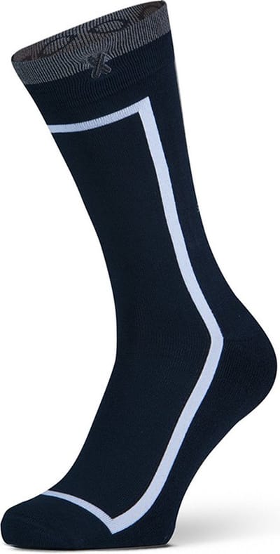 XPOOOS - Essential Graphics Heren bamboe Sokken - Badstof zool - 1-Pack - Maat 39/42 - Blauw