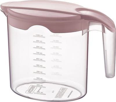 Karaf Plastic met Deksel 1 l - Kan - Waterkaraf voor Fruitwater - Waterkan - Drinkkan