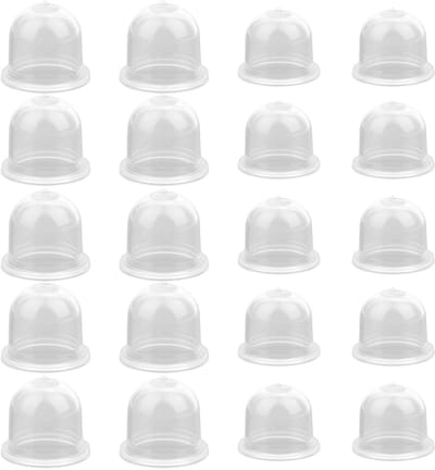 Dailygoods- Primerbol 20 Stuks - Transparant Plastic - Vervanging Pomplamp - Compatibel met ZAMA/WALBRO - Grasmaaiers/Kettingzagen - Afmetingen 2,2 x 1,9 cm / 1,86 x 1,5 cm - Carburateur