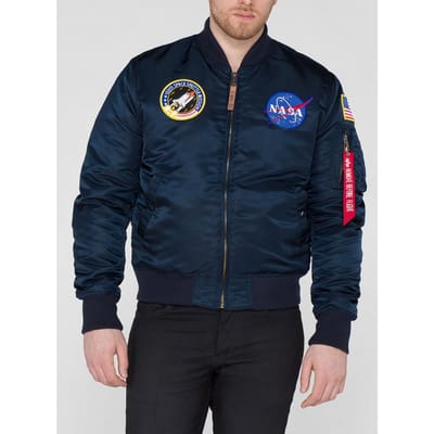 Alpha Industries Heren MA-1 VF NASA Bomberjack in Donkerblauw