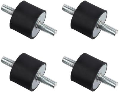 Set van 4 M10 Rubber Stoppers - Anti-vibratie Rubber Demper voor Luchtcompressoren en Diesel Motoren (40x30mm)