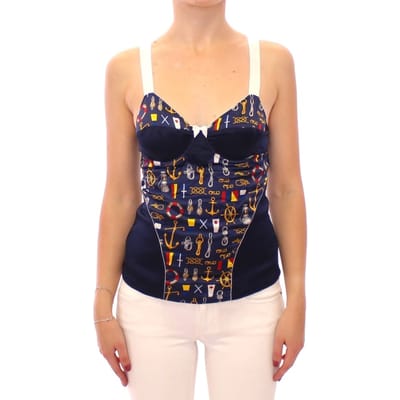 Dolce & Gabbana Blauw zeilmotief tanktop voor dames