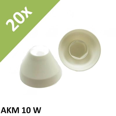 Fischer 20x afdekkappen AKM 10 W - 080972