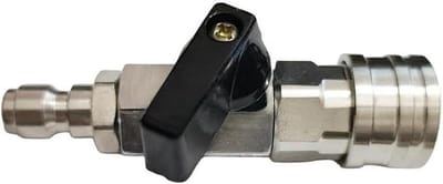 Klep hogedrukreiniger - Roestvrij staal - Krachtig reinigen - 14 klepaansluitingen - 12 x 5 x 5 cm - Zilver