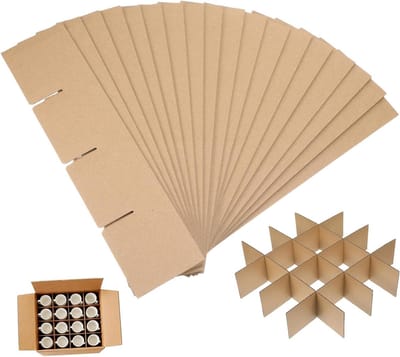 Kartonnen Tussenschotten - Verhuisdozen Verdelers - Breekbare Items Beschermen - Stevig En Herbruikbaar - 33.5 x 8 x 0.3 cm