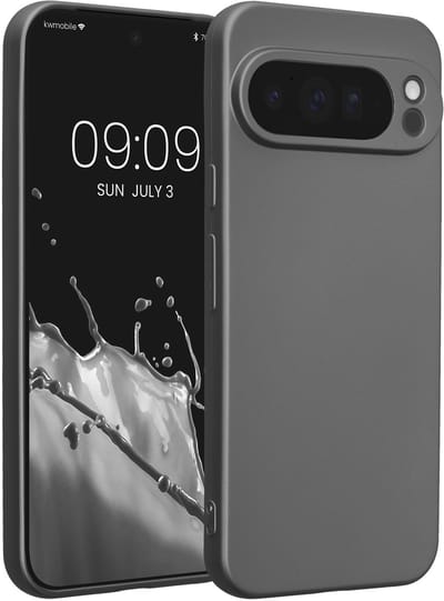 kwmobile metallic telefoonhoesje van TPU - geschikt voor Google Pixel 10 Pro XL - Flexible case voor smartphone - In metallic grijs
