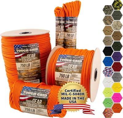 Sterk Paracord Touw - Militaire Kwaliteit Touw - Kamperen en Noodgevallen - 100% Nylon Mil Spec IV