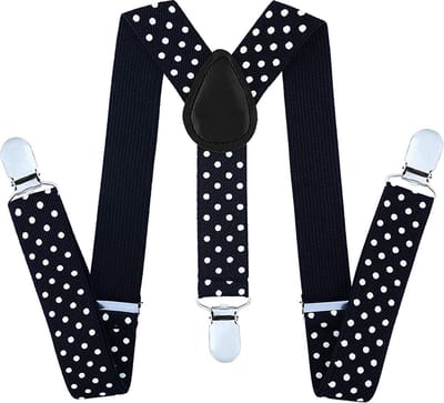 Fako Fashion - Kinder Bretels - Kinderbretels - Stippen - 65cm - Zwart