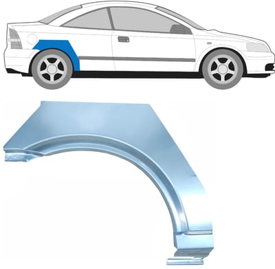 Reparatiepaneel achterspatbord voor Opel Astra G 1998-2009 / Rechts / COUPE