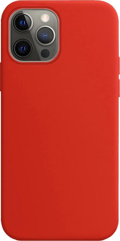 Hoes - Geschikt voor Apple iPhone 13 Pro - Sterk & Shockproof - Hoesje Cover - Siliconen Case - Rood