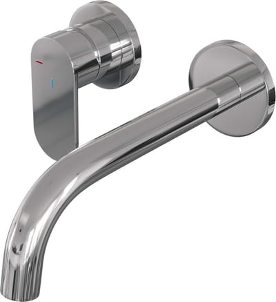 Brauer Chrome Edition inbouw wastafelmengkraan met gebogen uitloop en rozetten model C2 chroom