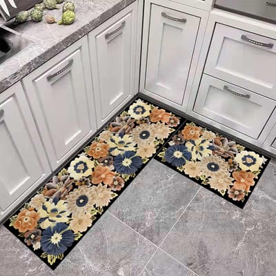 Kristalfluweel Keukenvloermat Absorberend Antislip Wasbaar Keukenvloermat Entree Badkamerdeur Badkamermat Tapijt 50 * 120Cm