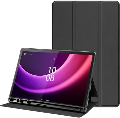 Tablet Hoes Geschikt voor Lenovo Tab P11 Gen 2 | Luxe Tri-Fold Book Case | Kunst Leren Bescherm Hoes | Standaard Functie | Zwart
