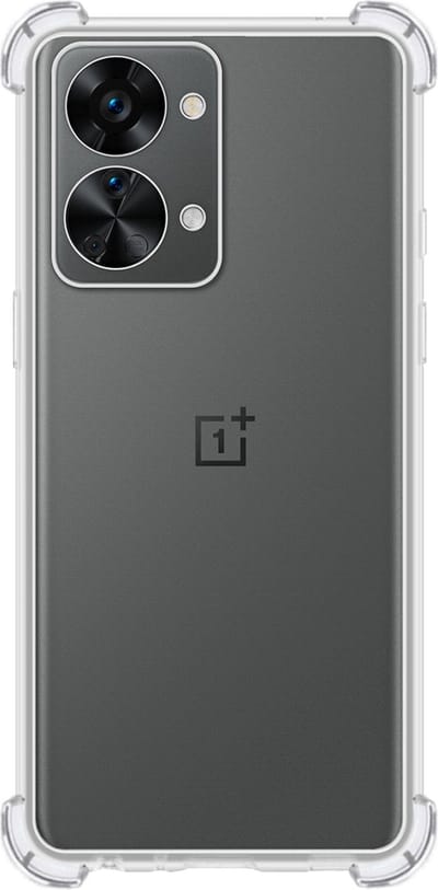 Hoes - Geschikt voor OnePlus Nord 2T - Sterk & Shockproof - Siliconen Case - Back Cover - Telefoon Hoesje Shock Proof - Transparant