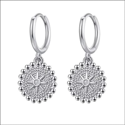 Aramat Jewels | Oorringen | 925 Zilveren Kinder Oorringen met Hanger Diverse Bedels 10mm - Meisje Hoepels | Rond-ster-bolletjes-12mm | |12mm | Zilver | Kinderen, Volwassenen | Verkleurd niet