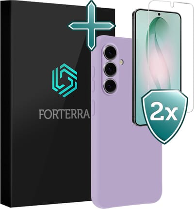 Hoesje Met 2x Screenprotector - Geschikt voor Samsung Galaxy S26 Plus - Sterk & Shockproof - Telefoon Hoes - Back Cover - Siliconen Case - Lila
