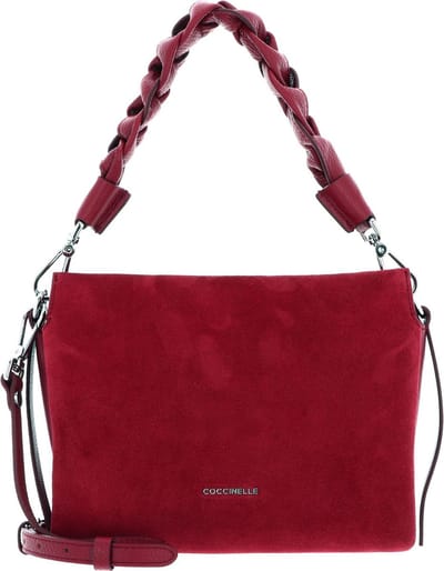 COCCINELLE Leren Handtas Schoudertas Boheme Handbag Suede Grainy Leather Sangria (rood)paars