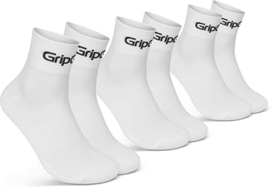 GripGrab - RIDE Low Cut Zomer Fietssokken 3 Paar Korte Coolmax Sokken - Unisex - Wit