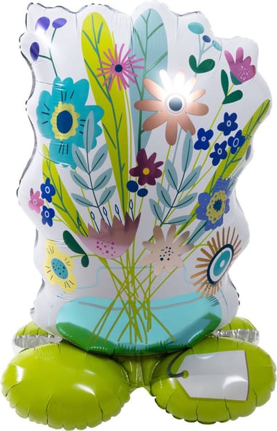 Folat - Staande Folieballon Bloemen (53 x 77 cm)