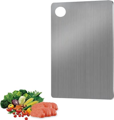 Snijplank - Keukenplank - Voedsel Bereiden - Dubbelzijdig - 24 x 15 cm - Zilver