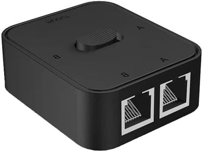 Netwerk Switch - LAN Hub - Netwerk Delen - 1000 Mbps Snelheid - 2 Poorten - Zwart
