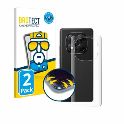 BROTECT - Screenprotector voor Xiaomi Redmi Note 14 Pro (Achterkant) - Folie Beschermfolie transparant volledig dekking - 2 Stuks