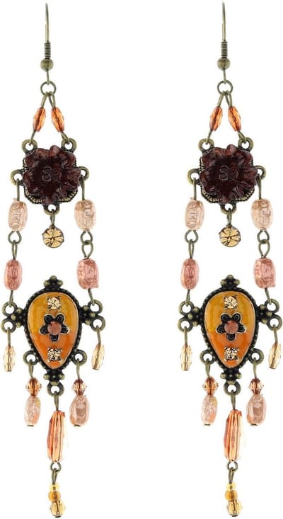 Behave - Fantasie oorhangers antiek goudkleur - Bohemian stijl - 12 cm