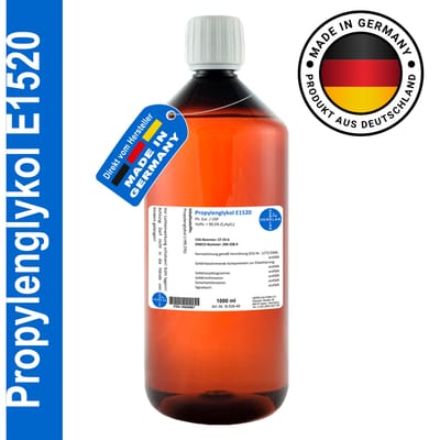 99,5% Propyleenglycol 1000 ml | Voor het maken van crèmes, lotions, gels, balsems | HERRLAN Kwaliteit | Gemaakt in Duitsland