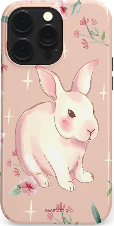 Casetastic Hoesje Geschikt voor Apple iPhone 14 Pro Max Magsafe - Stijlvolle Beschermende Duo-layer Case - Schattig konijntje